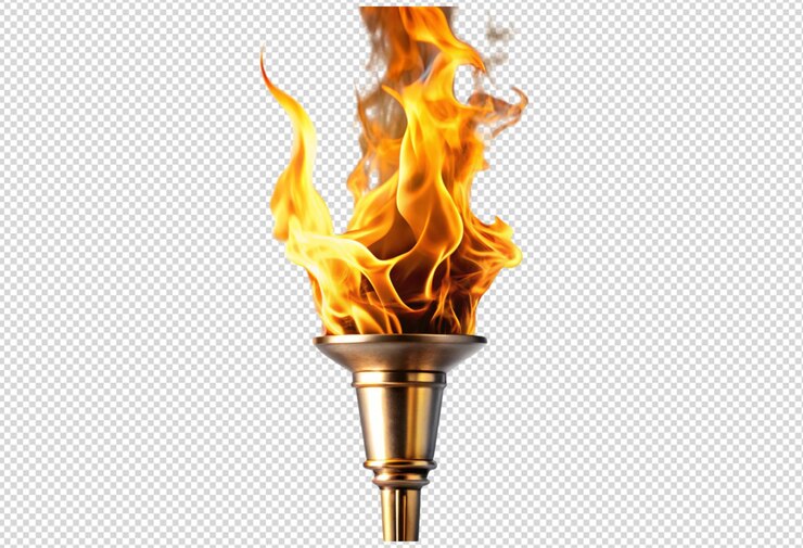 PSD la antorcha en llamas png