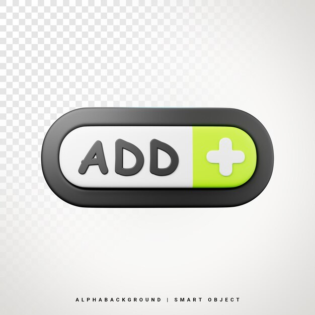 PSD anúncio adicionar ilustração de ícone 3d