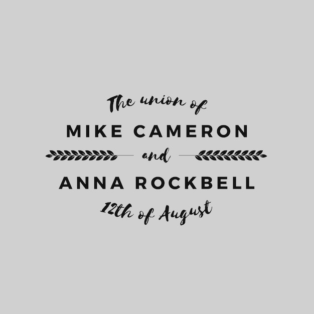 Anuncio de la boda de Mike Cameron y Anna Rockbell