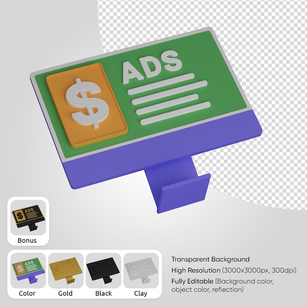 anuncio de computadora 3d