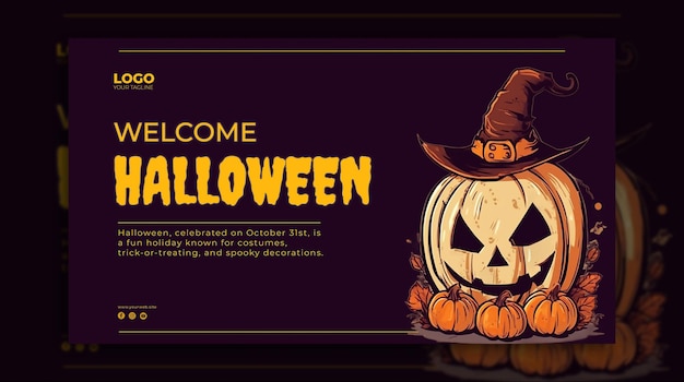 Anuncio del evento de halloween psd