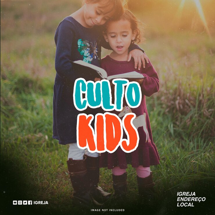 PSD anuncio de eventos de la iglesia para niños