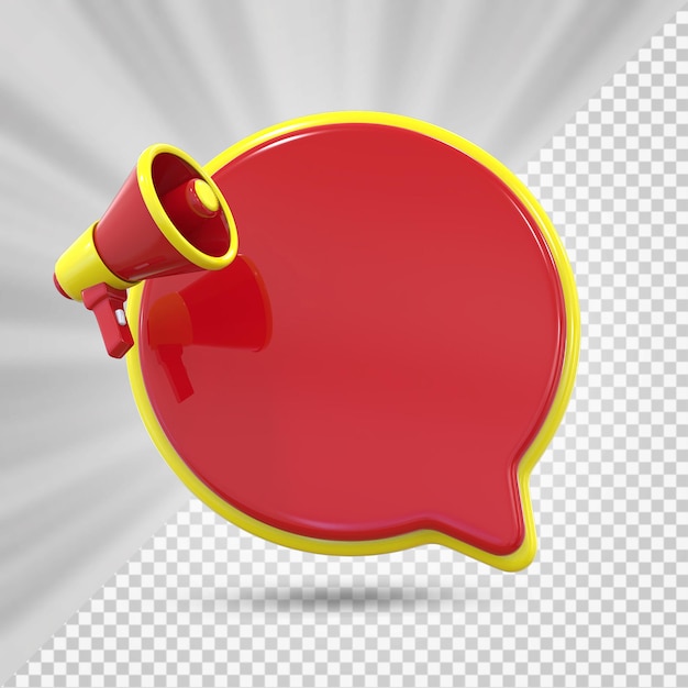 Anuncio del megáfono en 3D