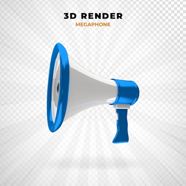 PSD anuncio de megáfono promoción de producto renderizado 3d psd