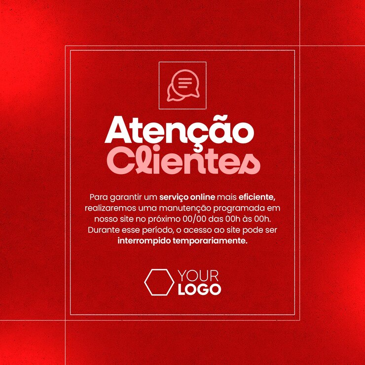 PSD anuncio de plantilla de alimentación de redes sociales atención del cliente fondo rojo