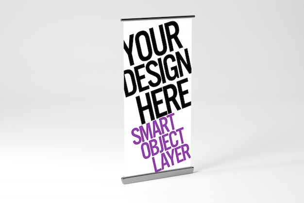 Anuncio stand mockup rollup o xbanner