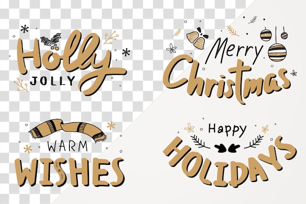 Anúncios de Natal png coleção de adesivos de mídia social