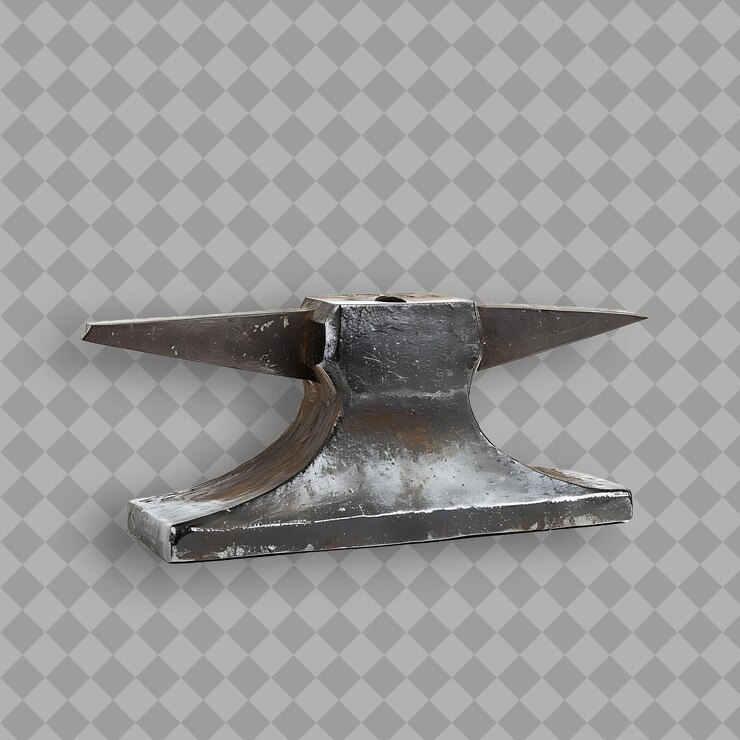 PSD anvil con cuerpo de acero negro una herramienta utilizada para dar forma al metal por ha herramienta png en fondo limpio