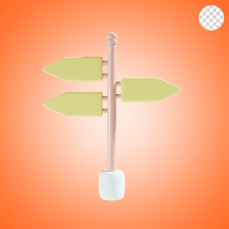 PSD anweisungen für die reise 3d-illustration