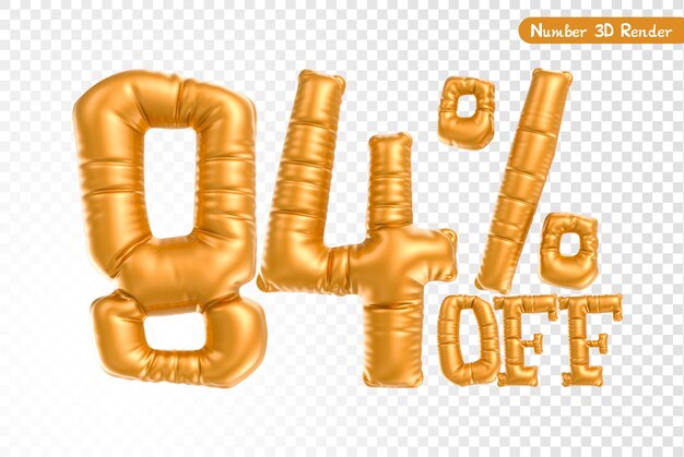 Anzahl Gold 3D-Rendering