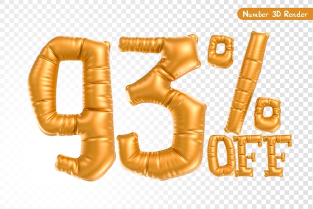 Anzahl Gold 3D-Rendering