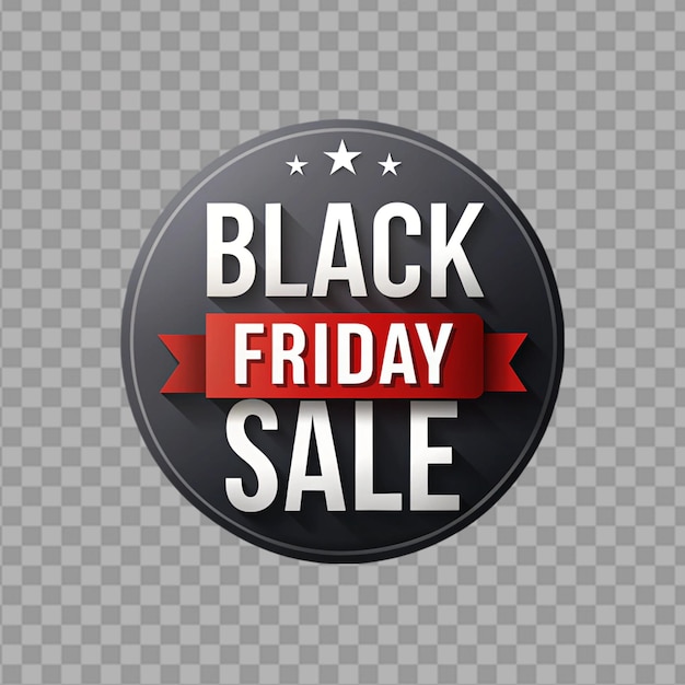 Anzeigetext der Black-Friday-Verkäufe, isoliert auf durchsichtigem Hintergrund