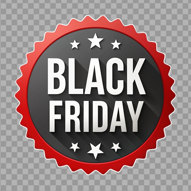 Anzeigetext der Black-Friday-Verkäufe, isoliert auf durchsichtigem Hintergrund