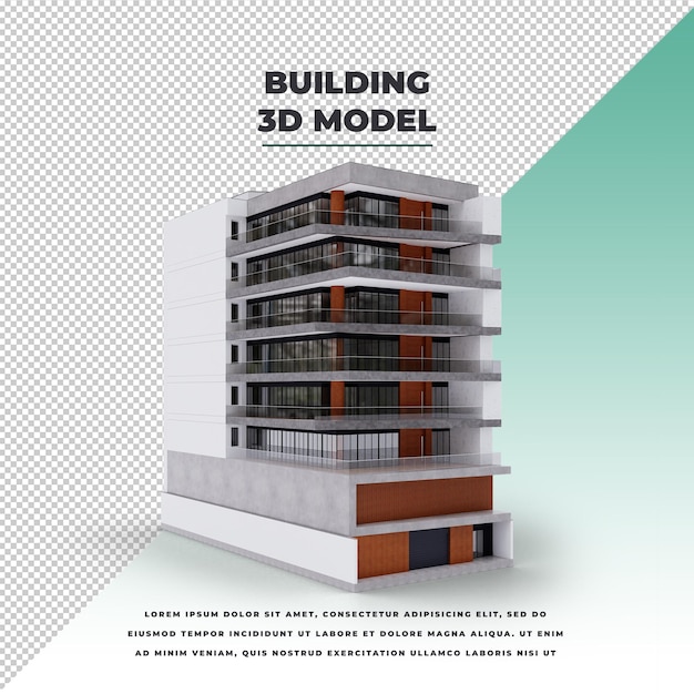 Apartamento de construção de design moderno