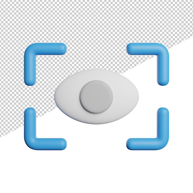 Aperçu de l'image Signe vue de face rendu 3d icône illustration sur fond transparent