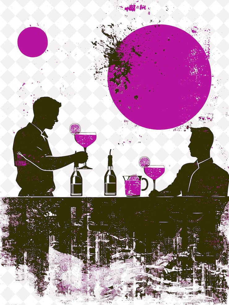 PSD aperol spritz scene com um barman fazendo e um cliente i itália cultura ilustração design
