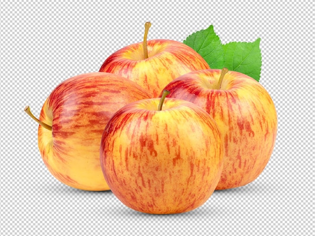 Apfel isoliert auf alpha-schicht-hintergrund