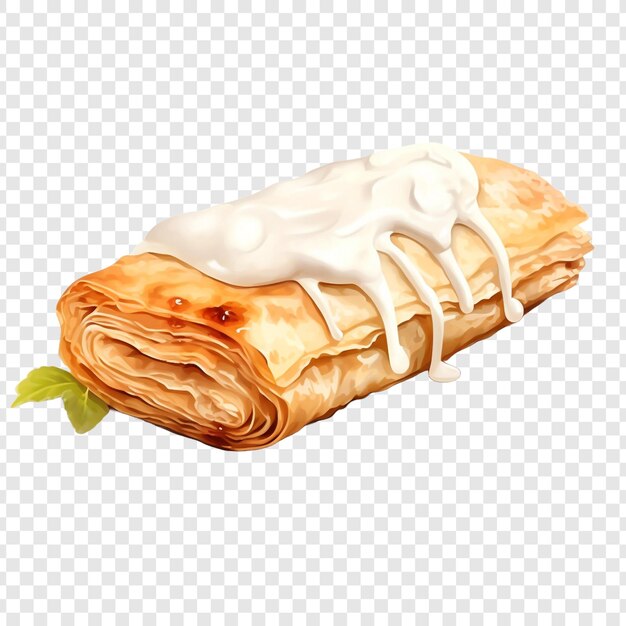 Apfelstrudel apfel struedel auf durchsichtigem hintergrund