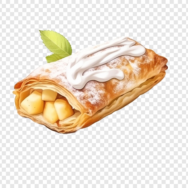 PSD apfelstrudel apfel struedel auf durchsichtigem hintergrund