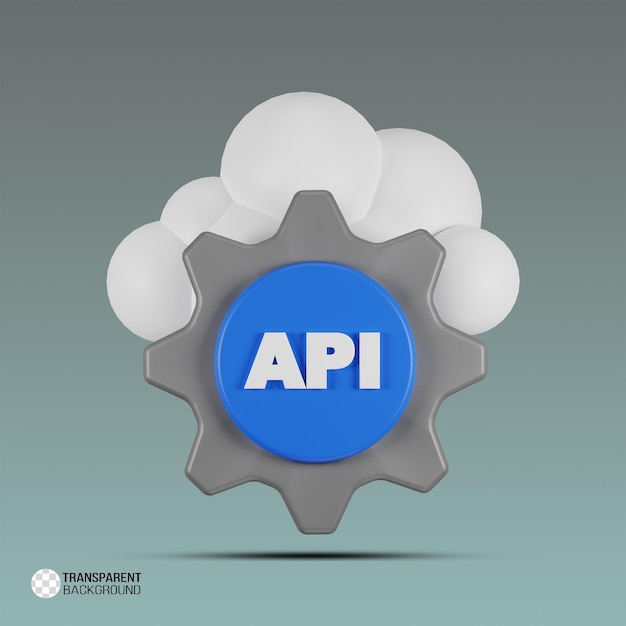 API 3D Cloud Gear illustrant les services Web et l'intégration des données