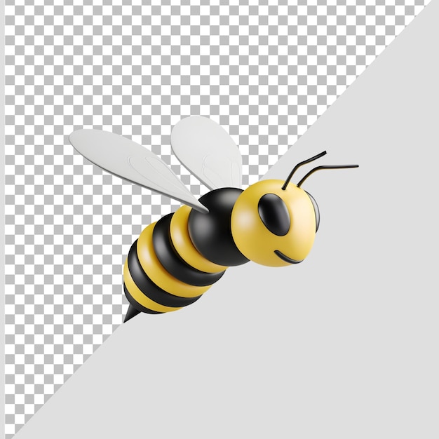 api 3D su uno sfondo trasparente
