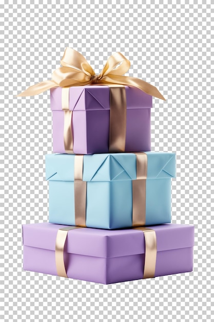 PSD apilamiento de cajas de regalos aisladas