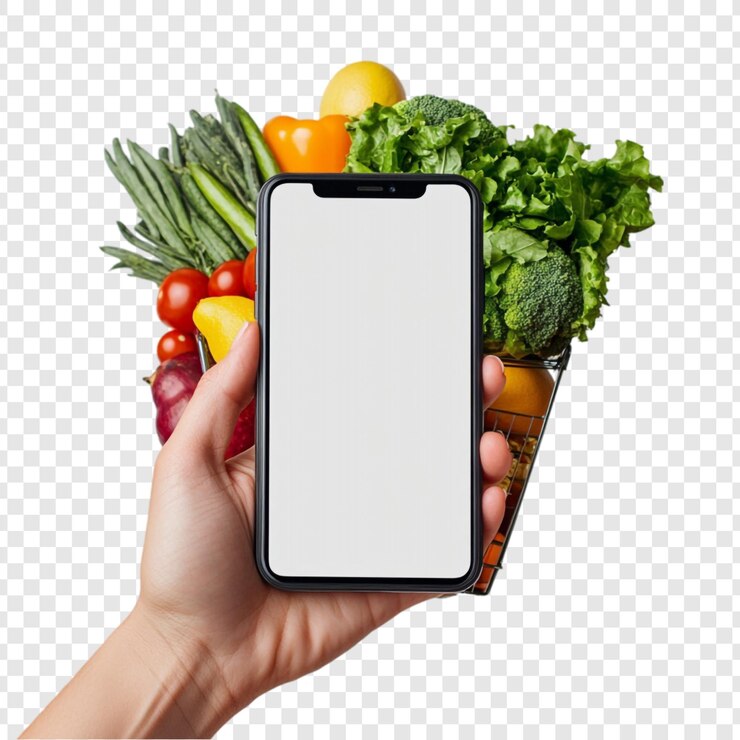 PSD aplicación de entrega de productos frescos para compras de comestibles en línea