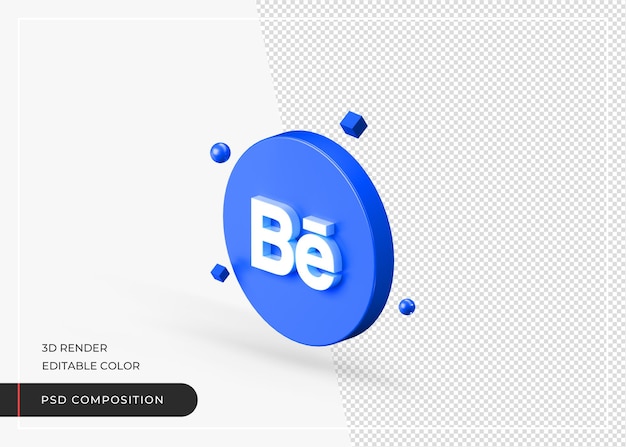 Aplicación de logotipo de renderizado 3D Behance