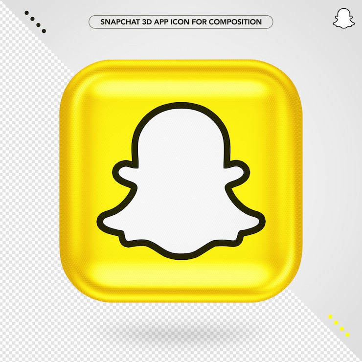 PSD aplicación snapchat 3d