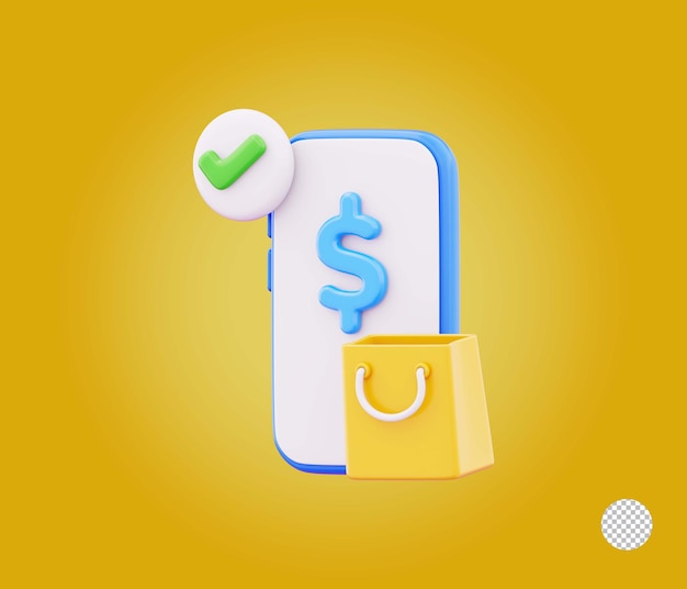 Aplicación para teléfonos inteligentes para compras y pagos en línea Ilustración del icono Concepto de promoción en línea