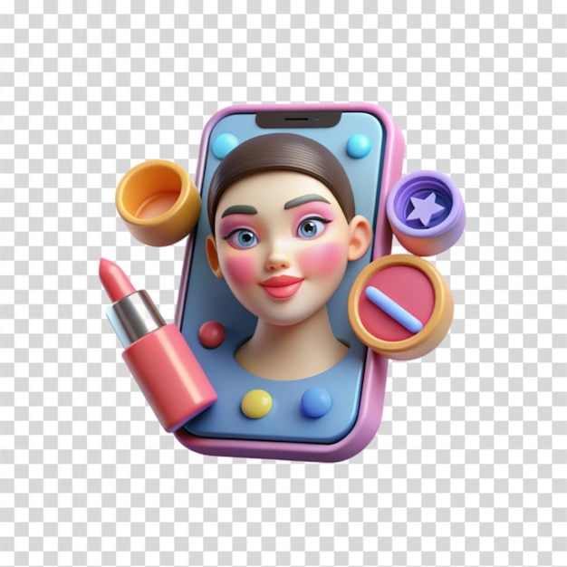 Aplicación de tutoriales de maquillaje 3D