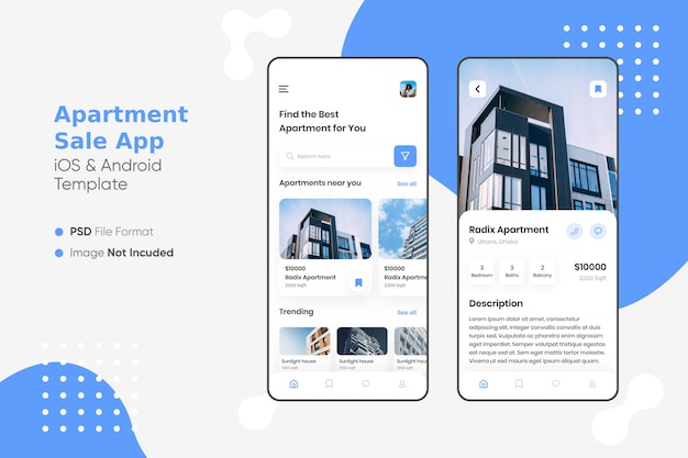 PSD aplicación de venta de apartamentos ui