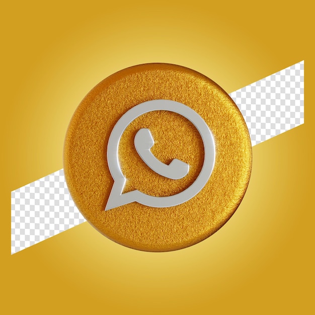 PSD aplicativo de logotipo do whatsapp ilustração de renderização em 3d isolada