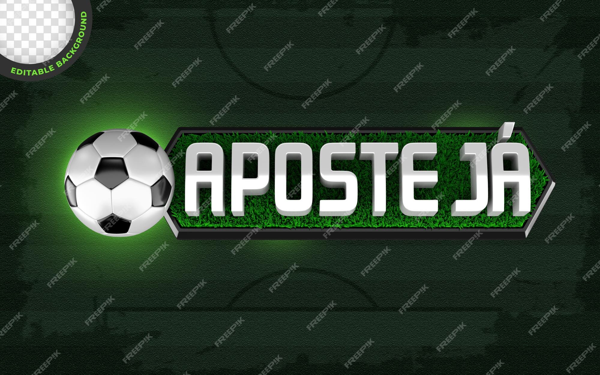 Aposte agora no jogo de futebol 3d com bola no rótulo de grama