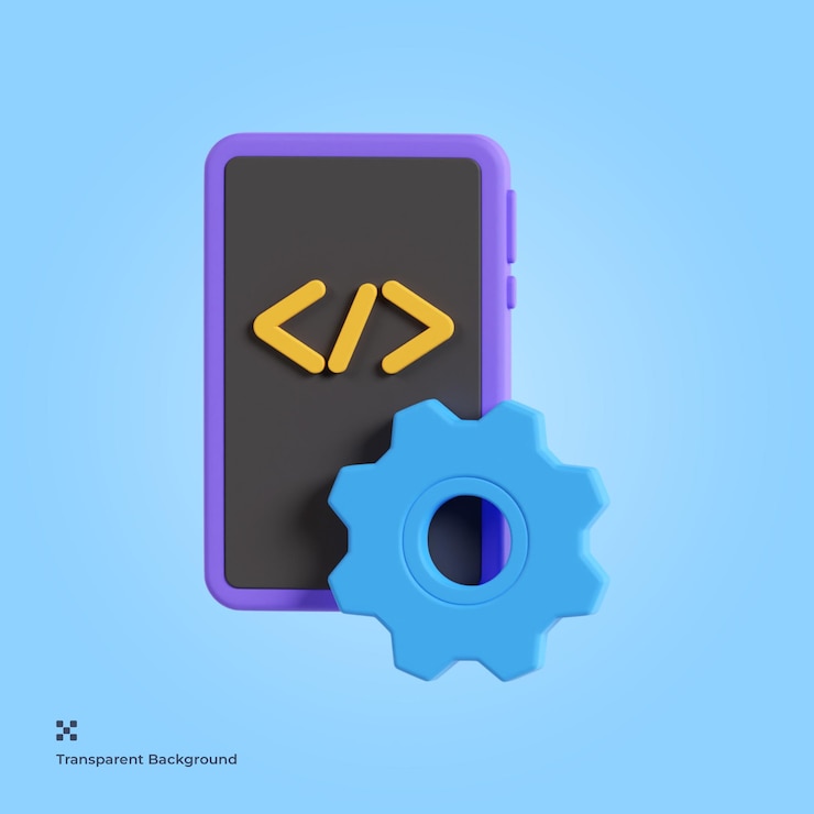 PSD app development 3d icon
