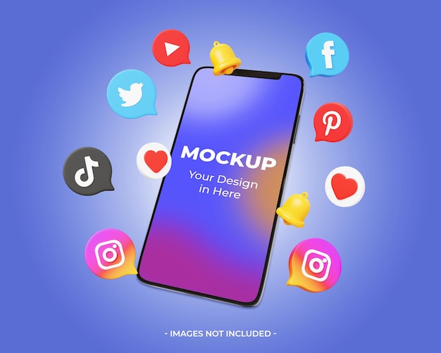 App di social media con mockup di telefoni