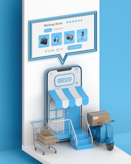 App-Store-Versand-Mockup-Design