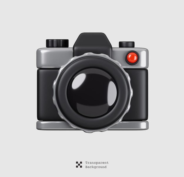 PSD appareil photo isolé concept de jeu d'icônes d'interface utilisateur générale illustration de rendu 3d