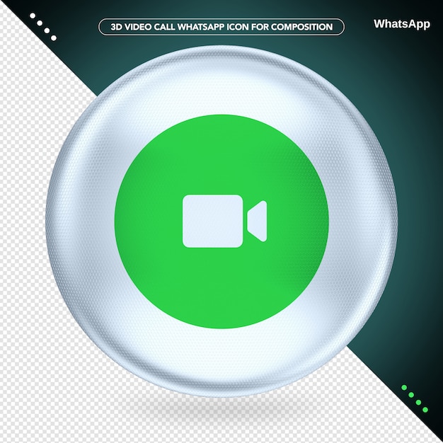 Appel Vidéo Ellipse White 3d Whatsapp