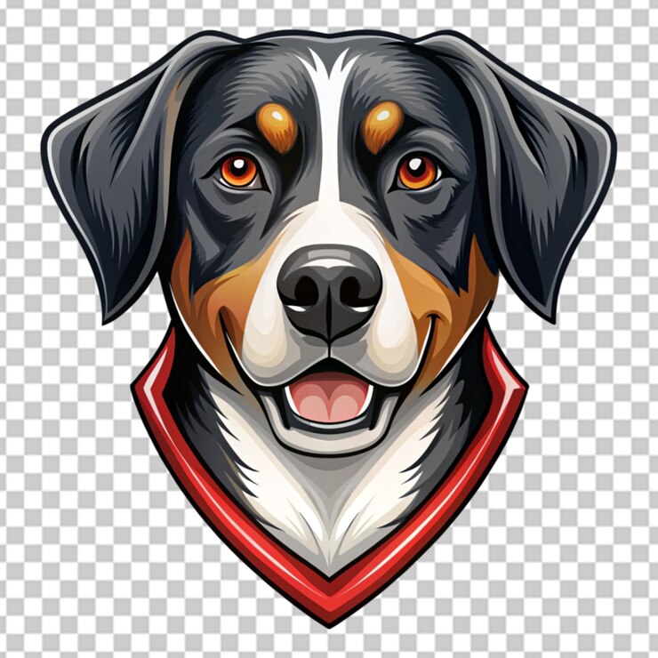 PSD appenzeller perro mascota logotipo para la venta lobotz ltd vencedor en fondo blanco