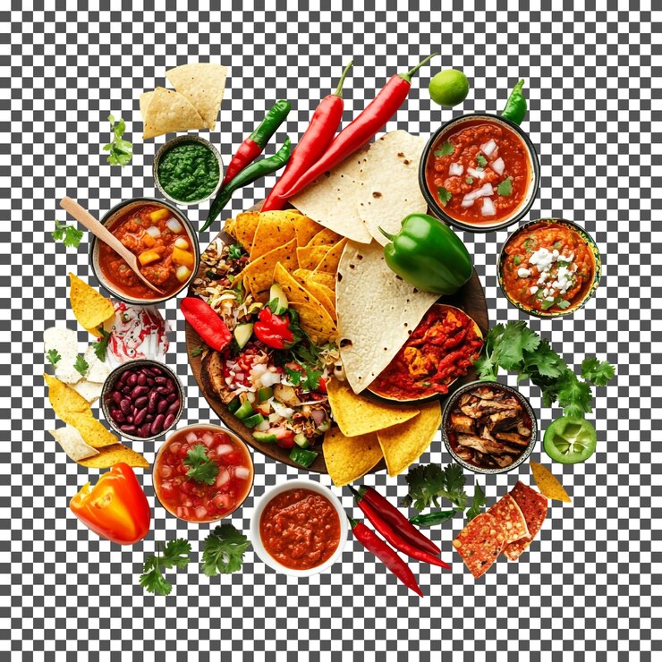 PSD l'appétissant cinco de mayo au mexique isolé sur un fond transparent