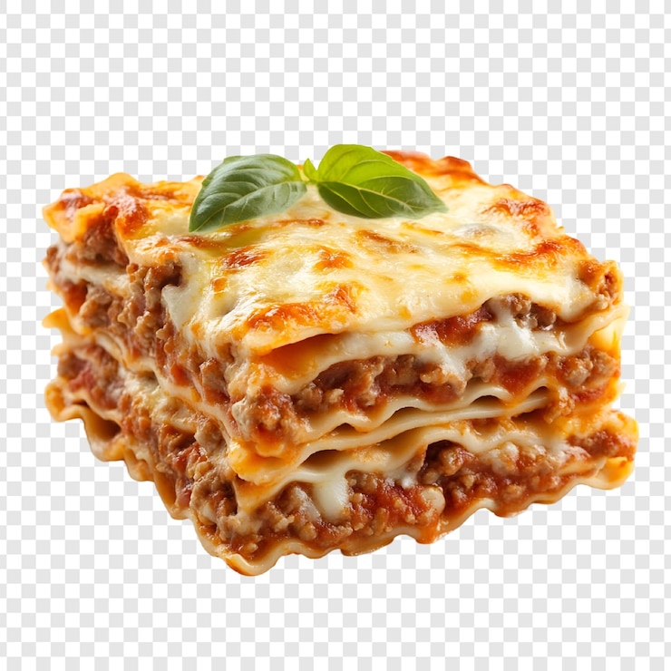 PSD appetitoso primo piano di lasagna perfetto per blog gastronomici e siti web culinari