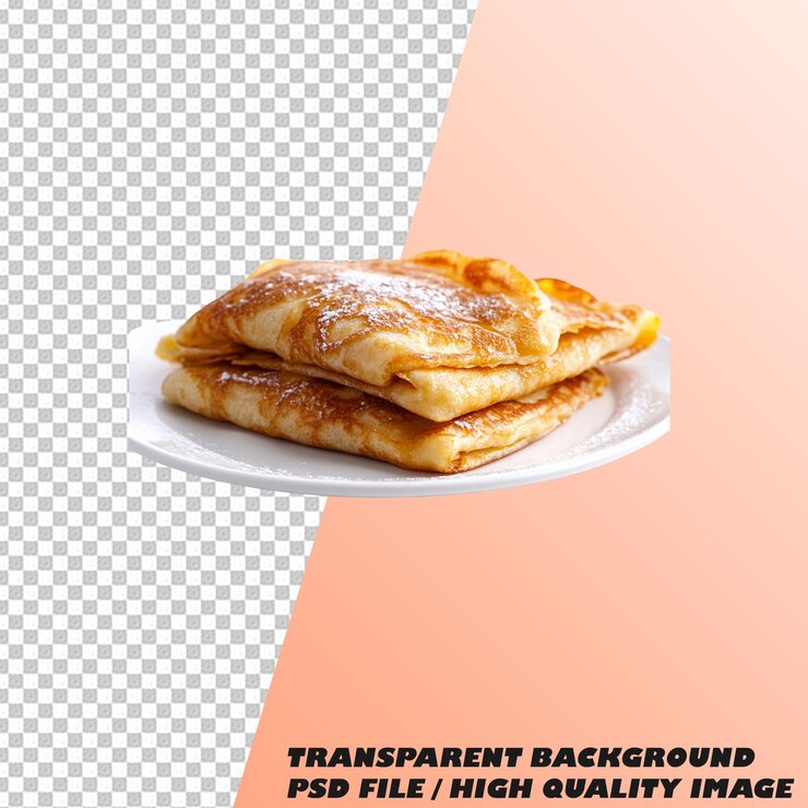 PSD apple pancake en el archivo psd de fondo transparente