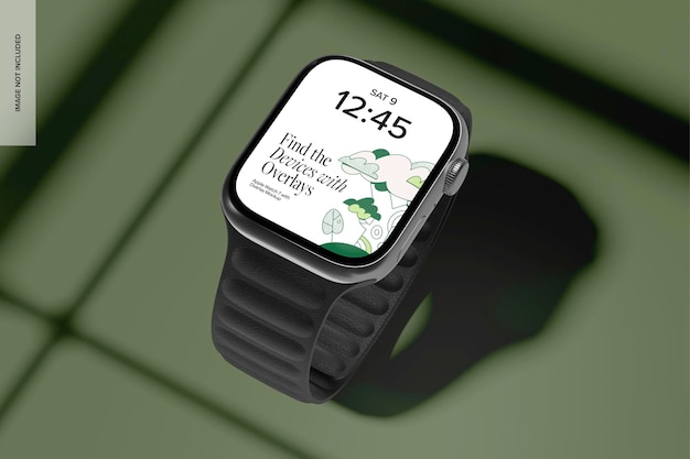 Apple watch 7 com maquete de sobreposição