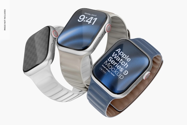 Apple Watch Series 9 Mockup galleggiante
