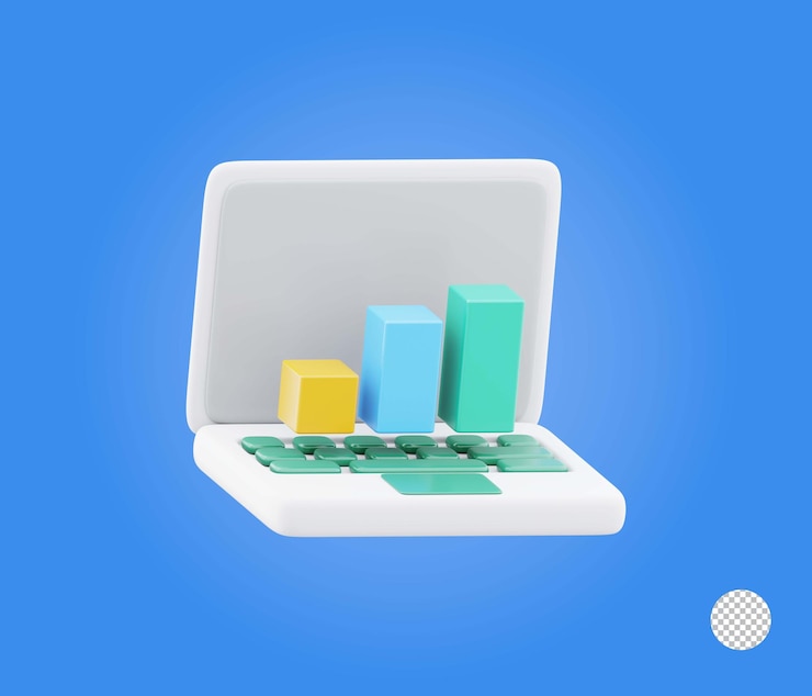 PSD appli portable affichant une illustration d'icône de graphique d'affaires concept d'analyse financière