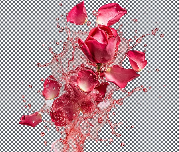 Applicabile Splash di corpo rosa isolato su sfondo trasparente
