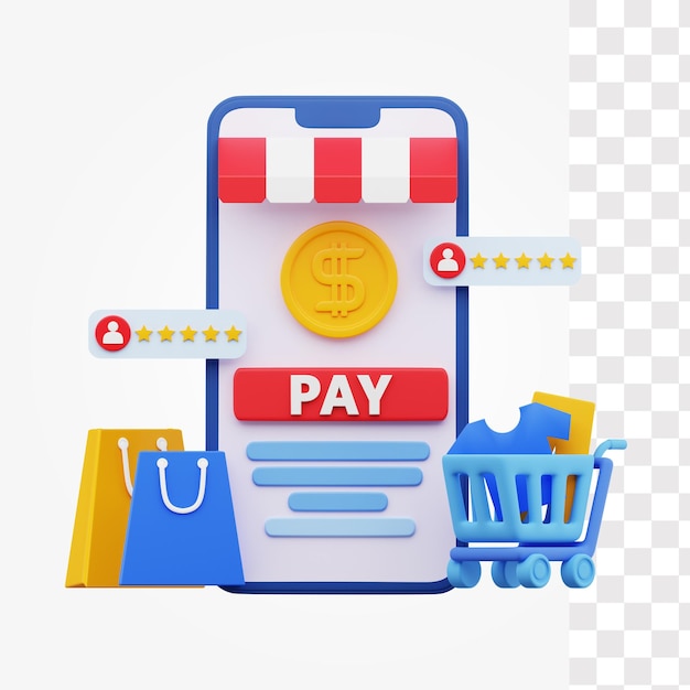 Application d'achat Illustration 3D