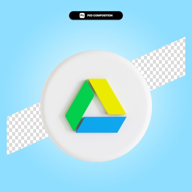 Application De Logo Google Drive Illustration De Rendu 3d Isolé