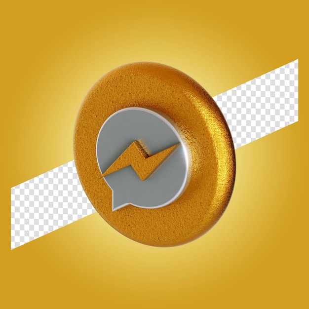 Application De Logo Messenger Illustration De Rendu 3d Isolé